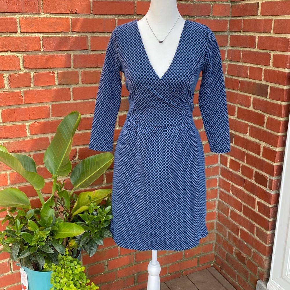 Black and Blue wrap dress